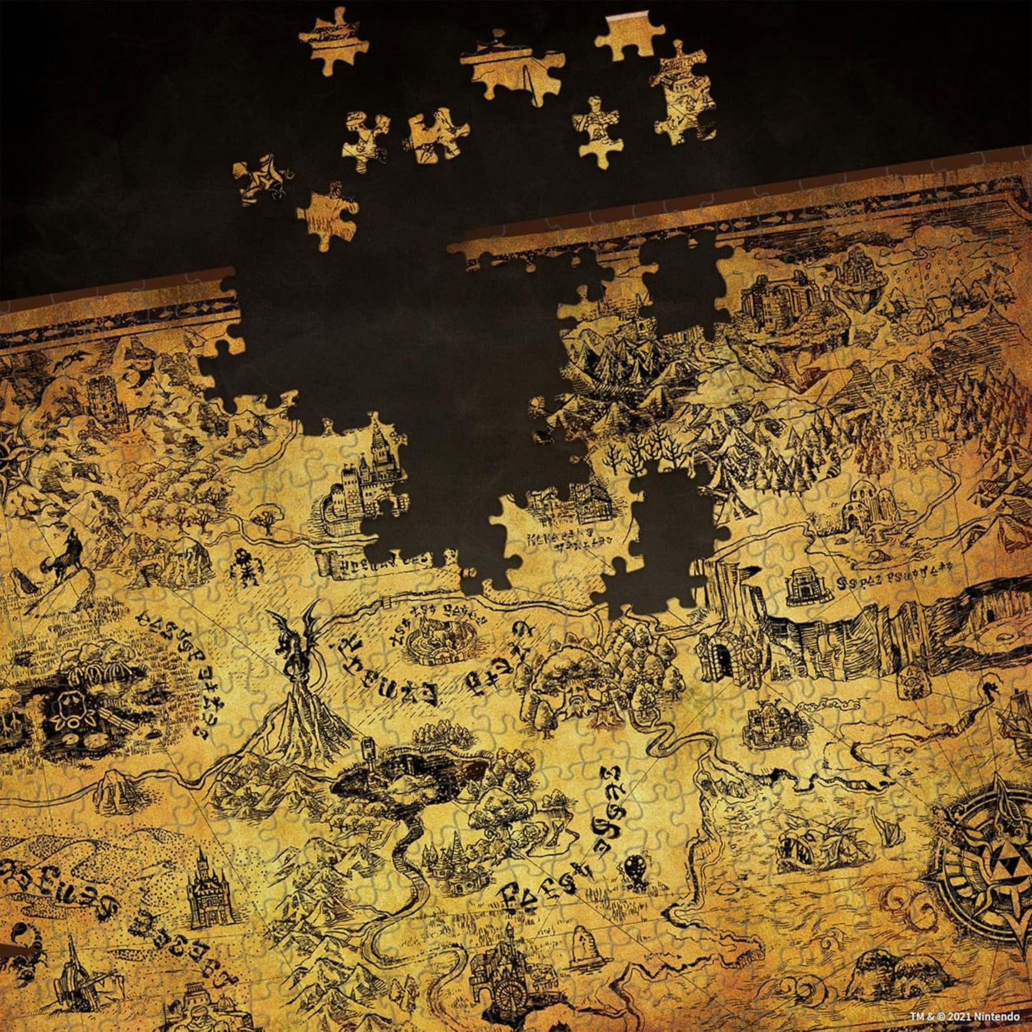 Zelda Hyrule Map 1000-Piece Puzzle