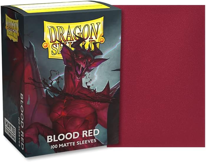Dragon Shield AT-11050 Standard Size Sleeves Matte 100pcs - Blood Red